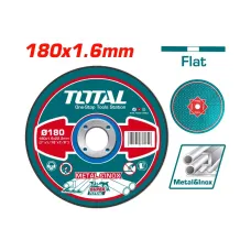 Диск отрезной по металлу 180x1.6x22.2 мм TOTAL TAC2161801