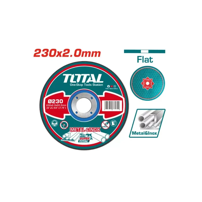 TotalTools - Metal cutting disc 230x2x22.2 mm TOTAL TAC2202301 - TAC2202301 - Abrasive Cutting Discs