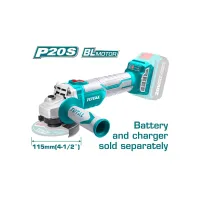 Cordless angle grinder/20 V/2A-4A /115mm/Brushless Motor/INDUSTRIAL