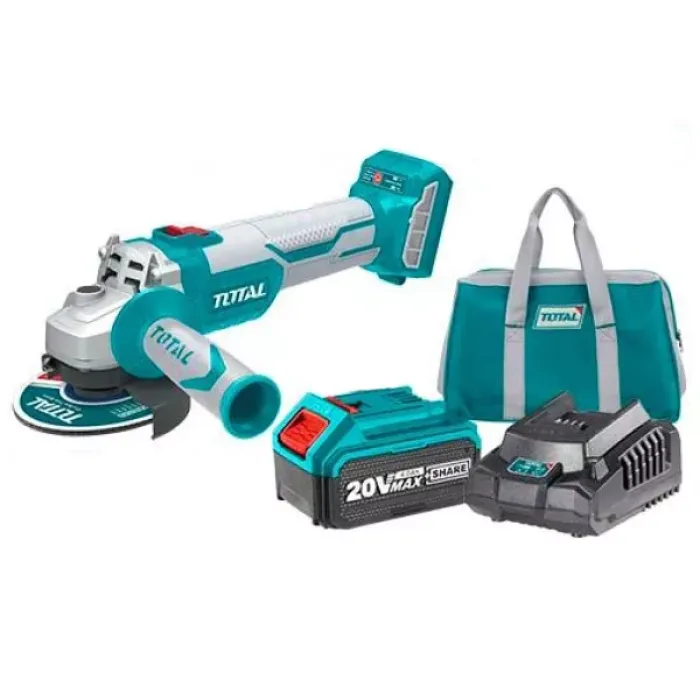 TotalTools - Cordless angle grinder/20 V/4A /115mm/Brushless Motor/INDUSTRIAL - TAGLI11522 - Angle grinder