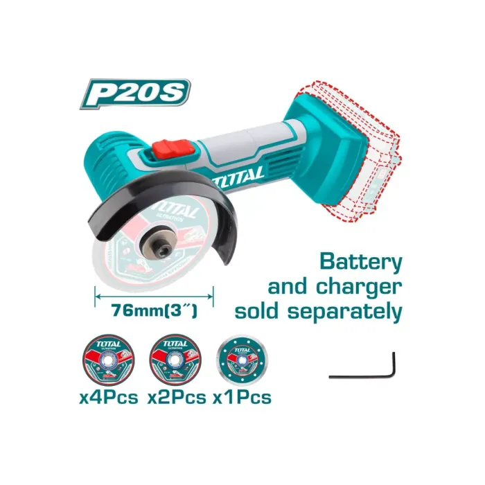 TotalTools - 20Վ Մարտկոցային կտրող սարք - TAGLI7601 - ԱՀՄ (Բալգարկաներ)