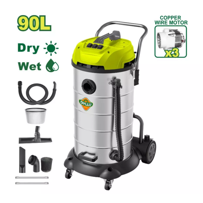 DYLLU - Փոշեկուլ   3X - 1200 Վտ  (Իրան Պլաստմաս/չժանգոտվող պողպատ)  90լ  DTVR5A90 - DTVR5A90 - Փոշեկուլներ