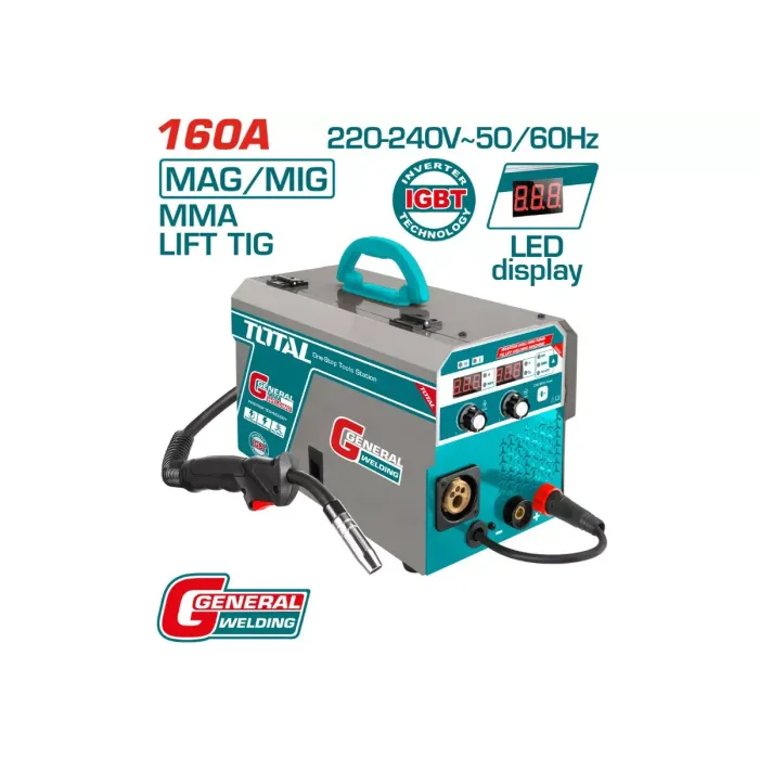 TotalTools - Եռակցման սարք 160 Ա /Ինվերտոր/MIG/MAG/MMA/TIG - TMGT1601 - Եռակցման սարքեր