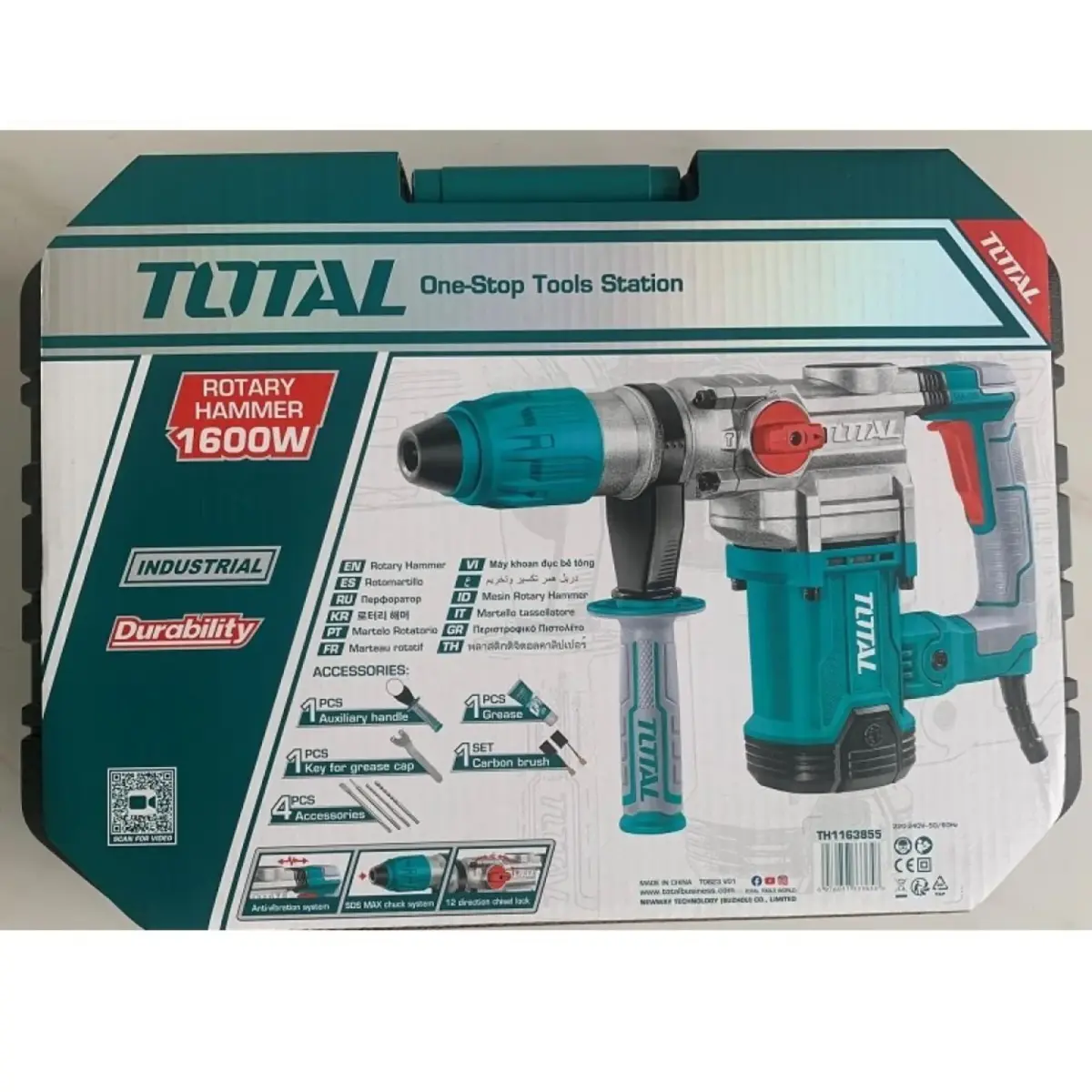 SDS Max rotary hammer 1600 W 10 J TOTAL TH1163855