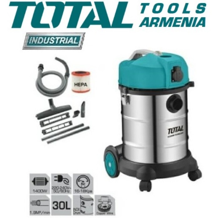 TotalTools - Пылесос  1400 Вт - TVC14301 - Пылесосы