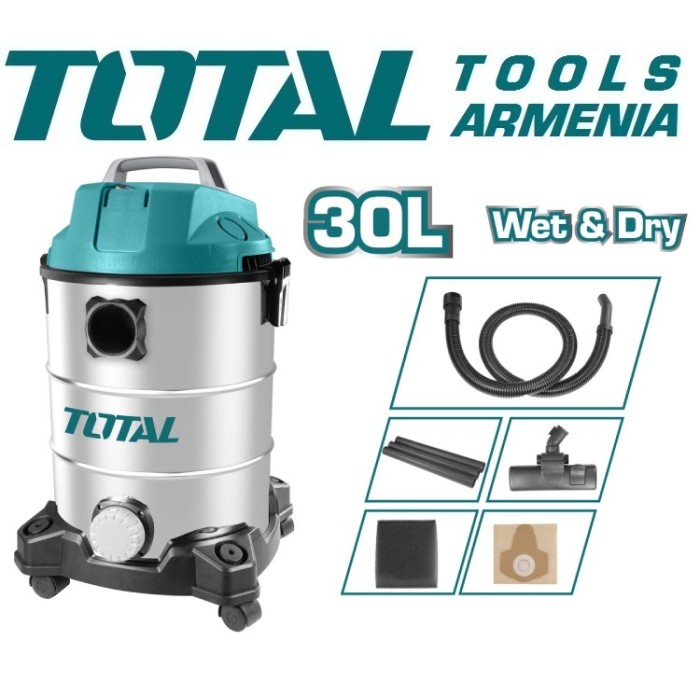 TotalTools - Пылесос 1300 Вт - TVC13301 - Пылесосы