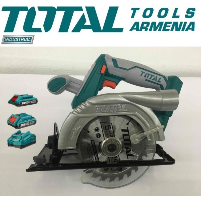 Аккумуляторная циркулярная пила 20В TOTAL TSLI1401