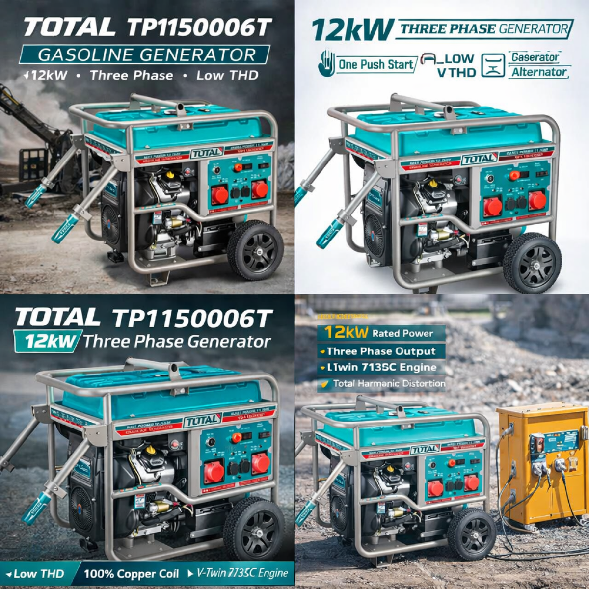 Total TP1150006T բենզինային գեներատոր 11-12 կՎտ