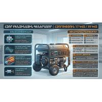 Gasoline Generator Three-Phase 6300 W(220 V)/19000 W(380 V) TOTAL TP1200006T-1 with ATS