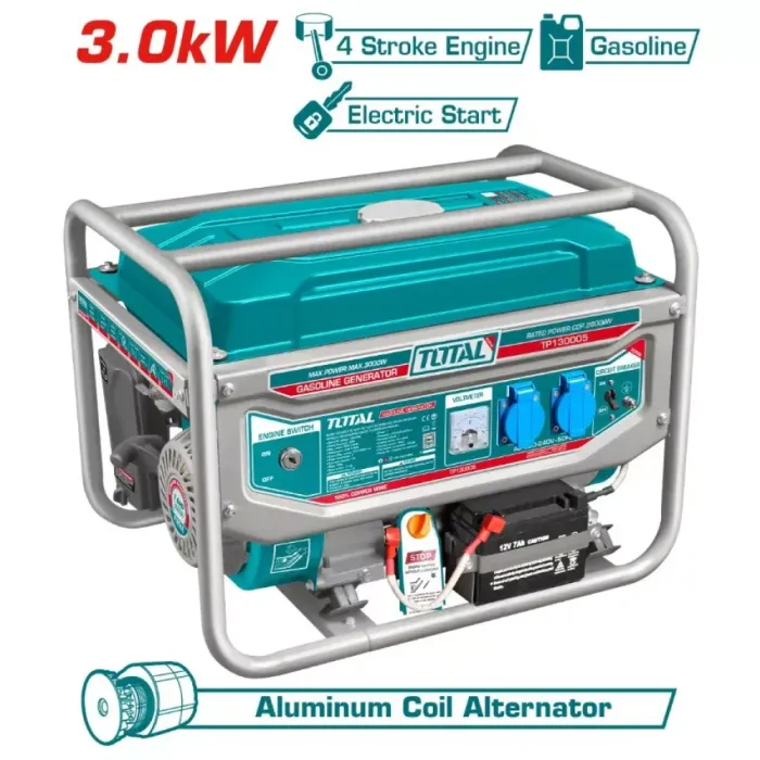 TOTAL TP130005-1 բենզինային գեներատոր 3 կՎտ հզորությամբ