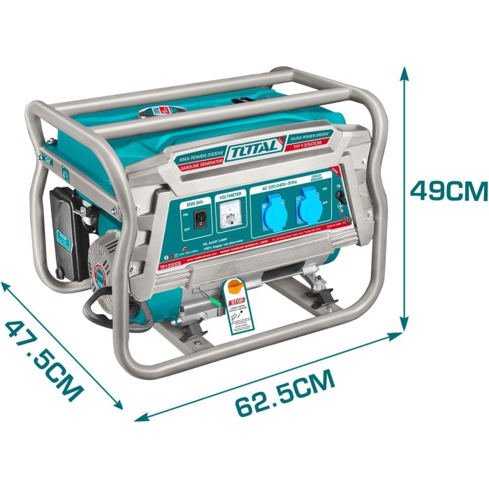 Բենզինային գեներատոր TOTAL TP135006 3.5 կՎտ պղնձյա փաթույթով