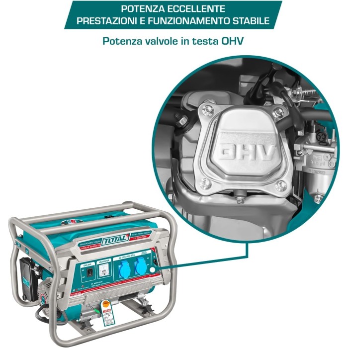 Բենզինային գեներատոր TOTAL TP135006 3.5 կՎտ պղնձյա փաթույթով