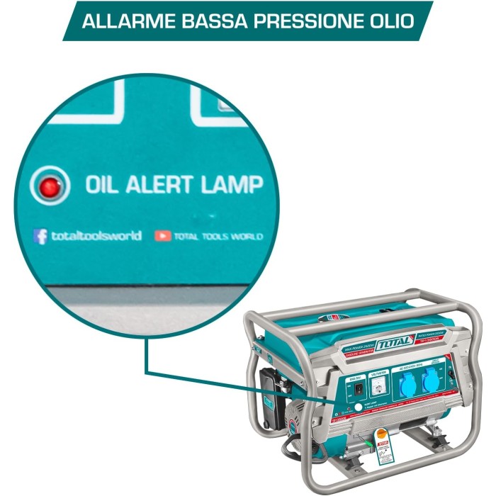 Բենզինային գեներատոր TOTAL TP135006 3.5 կՎտ պղնձյա փաթույթով