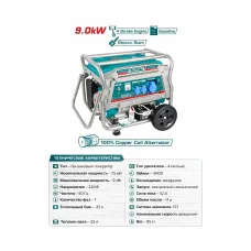 Բենզինային գեներատոր (մեկնարկիչով) 9000 Վտ TOTAL TP190006