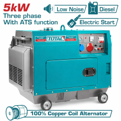 Դիզելային գեներատոր (ստարտերով) 5000 Վտ եռաֆազ TOTAL TP250003