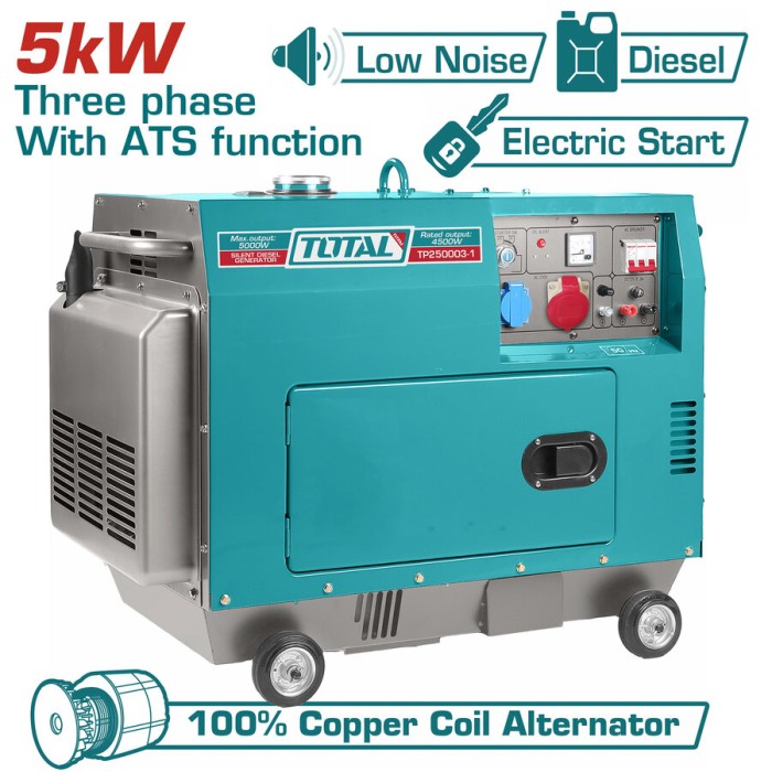 TOTAL TP250003 դիզելային գեներատոր 5000 Վտ