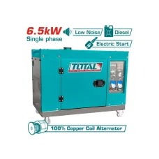 Դիզելային գեներատոր (մեկնարկիչով)  6500 Վտ TOTAL TP265001 ձայնամեկուսիչ կափարիչով