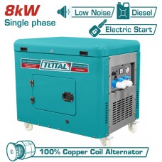 Դիզելային գեներատոր (մեկնարկիչով)  8000 Վտ TOTAL TP280001 ձայնամեկուսիչ կափարիչով