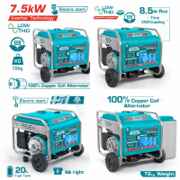 Ինվերտորային բենզինային գեներատոր  7500 Վտ Total TP375001