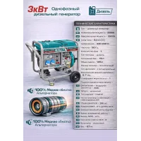 Դիզելային գեներատոր 3000 Վտ TOTAL TP430001