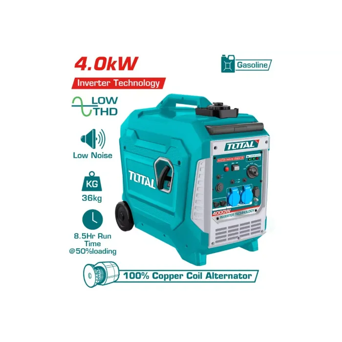 Ինվերտորային բենզինային գեներատոր Total TP547506E՝ մաքուր սինուս ելքով
