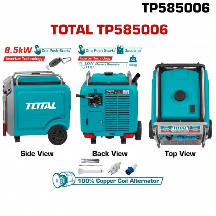 Ինվերտորային բենզինային գեներատոր Total TP585006 8.5 կՎտ մաքուր սինուս