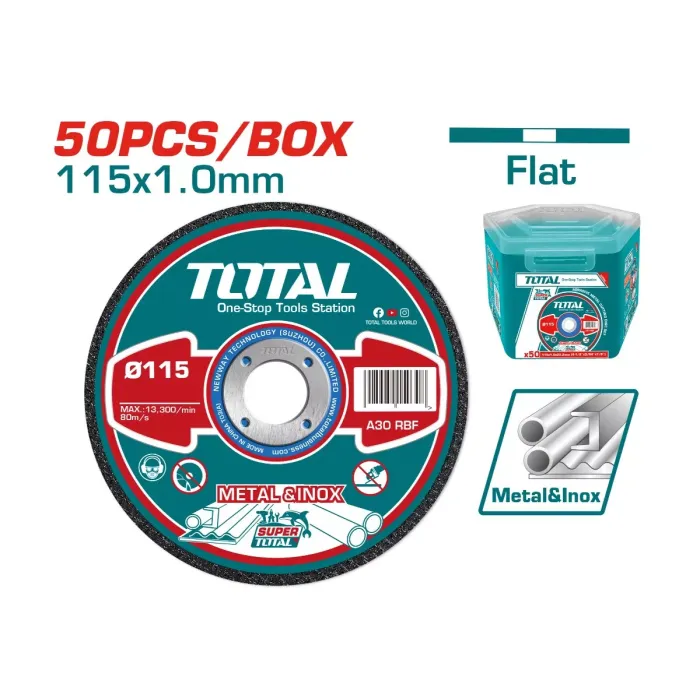 TotalTools - Հղկող մետաղ կտրող սկավառակի հավաքածու - TAC20111550 - Երկաթ Կտրող Սկավառակներ