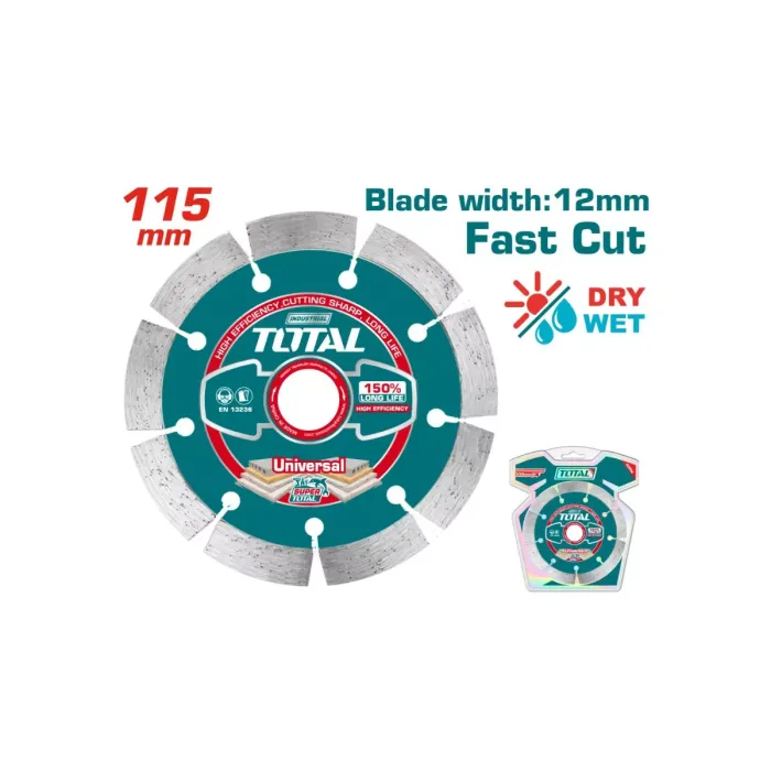 TotalTools - Ալմաստե սկավառակ չոր 115x22.2մմ TOTAL TAC21111512 - TAC21111512 - Ալմաստե Սկավառակներ