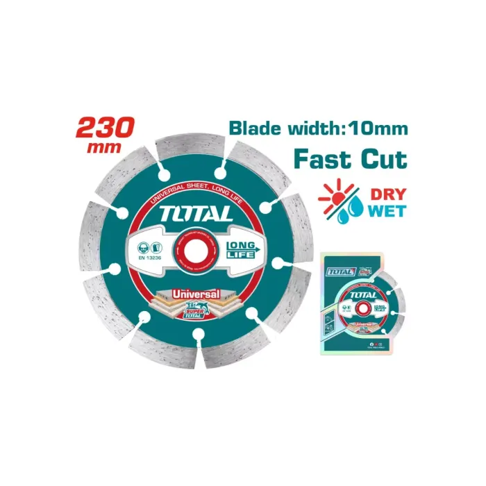 TotalTools - Ալմաստե սկավառակ չոր 230x22.2մմ TOTAL TAC2112303 - TAC2112303 - Ալմաստե Սկավառակներ