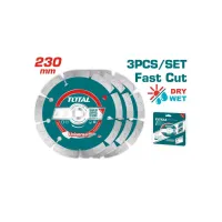 Ալմաստե սկավառակների հավաքածու 3հատ 230մմ TOTAL TAC21123033