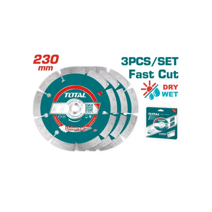 TotalTools - Ալմաստե սկավառակների հավաքածու 3հատ 230մմ TOTAL TAC21123033 - TAC21123033 - Ալմաստե Սկավառակներ