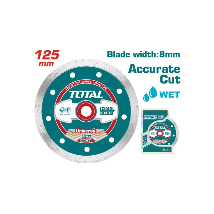 TotalTools - Ալմաստե սկավառակ խոնավ 125 x 22.22 մմ TOTAL  TAC2121253 - TAC2121253 - Ալմաստե Սկավառակներ