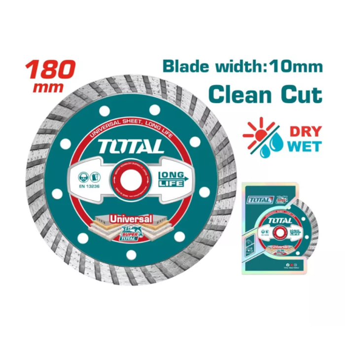 TotalTools - Ալմաստե սկավառակ տուրբո 180 x 22.2 մմ TOTAL TAC2131803 - TAC2131803 - Ալմաստե Սկավառակներ