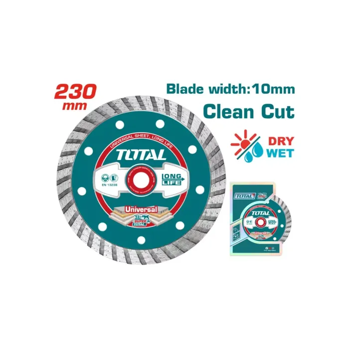 TotalTools - Ալմաստե սկավառակ տուրբո 230 x 22.2 մմ TOTAL TAC2132303 - TAC2132303 - Ալմաստե Սկավառակներ
