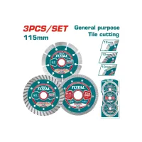 Ալմաստե սկավառակների հավաքածու 3հատ 115մմ TOTAL TAC2136115