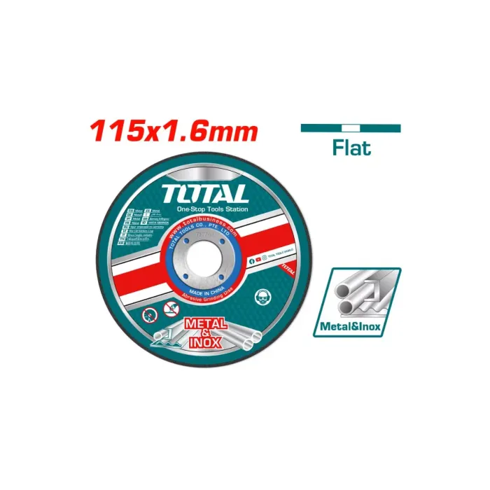 TotalTools - Հղկանյութային կտրող դիսկ 115x1.6x22.2 մմ - TAC2211153 - Երկաթ Կտրող Սկավառակներ
