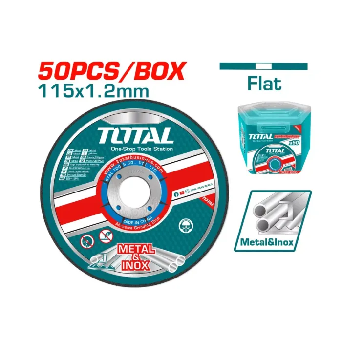 TotalTools - Հղկող , կտրող սկավառակների հավաքածու 50 հատ - TAC22111550 - Երկաթ Կտրող Սկավառակներ