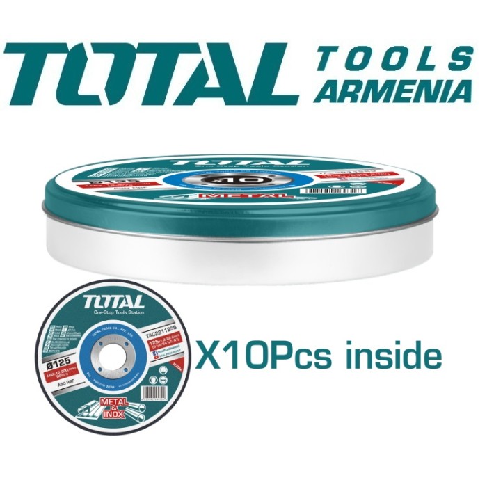 TotalTools - Հղկող , կտրող սկավառակների հավաքածու 10 հատ - TAC2211255 - Երկաթ Կտրող Սկավառակներ