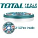 TotalTools - Հղկող , կտրող սկավառակների հավաքածու 10 հատ - TAC2211255 - Երկաթ Կտրող Սկավառակներ