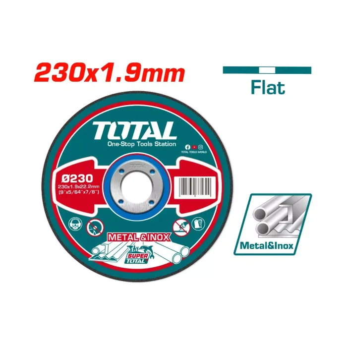 TotalTools - Մետաղ կտրող սկավառակ 230x1.9x22.2 մմ TOTAL TAC2212303 - TAC2212303 - Երկաթ Կտրող Սկավառակներ