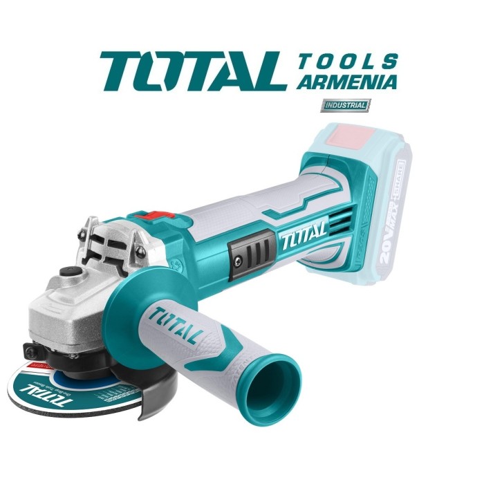 TotalTools - Անկյունային հղկող մեքենա (ԱՀՄ) - Բալգարկա մարտկոցով / 20Վ / 2Ա-4Ա /115մմ / Արտադրական / INDUSTRIAL - TAGLI1151 - ԱՀՄ (Բալգարկաներ)