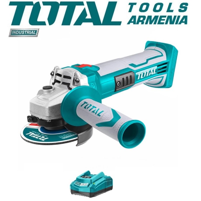 TotalTools - Անկյունային հղկող մեքենա (ԱՀՄ) - Բալգարկա մարտկոցով / Անխոզանակ շարժիչ / 20Վ / 4Ա / 115մմ / Արտադրական / INDUSTRIAL - TAGLI11522 - ԱՀՄ (Բալգարկաներ)