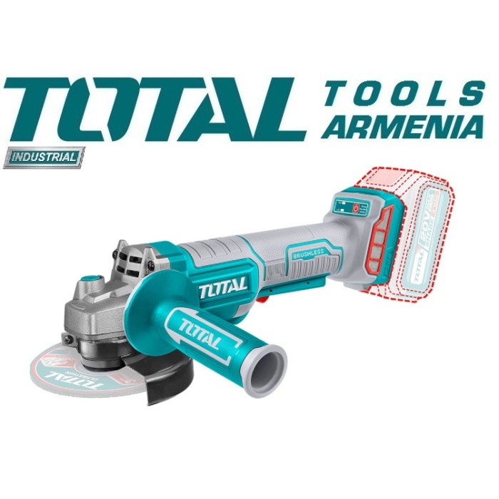 TotalTools - Մարտկոցային Անկյունային Հղկող Մեքենա - Բալգարկա 20Վ - TAGLI211156 - ԱՀՄ (Բալգարկաներ)