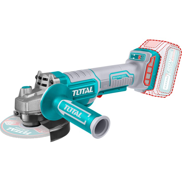 TotalTools - Մարտկոցային Անկյունային Հղկող Մեքենա - Բալգարկա 20Վ - TAGLI211156 - ԱՀՄ (Բալգարկաներ)