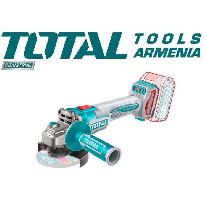 TotalTools - Մարտկոցային Անկյունային Հղկող Մեքենա - Բալգարկա 20Վ - TAGLI21154 - ԱՀՄ (Բալգարկաներ)