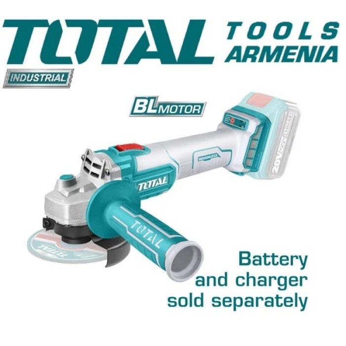TotalTools - Մարտկոցային Անկյունային Հղկող Մեքենա - Բալգարկա 20Վ - TAGLI21154 - ԱՀՄ (Բալգարկաներ)