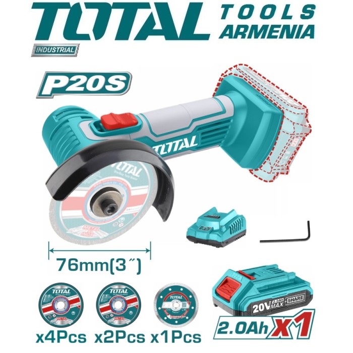 TotalTools - Մինի կտրող գործիք 20Վ - TAGLI76017 - ԱՀՄ (Բալգարկաներ)