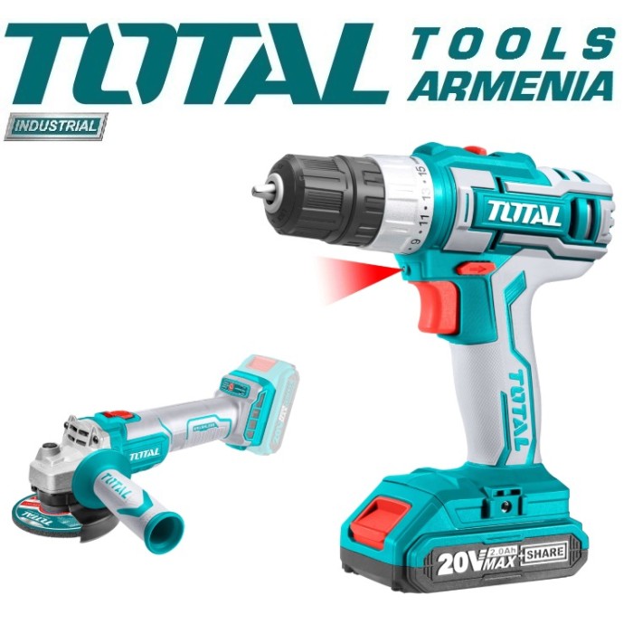 TotalTools - Անկյունային Հղկող Մեքենա և պտուտակադարձիչ 20 վ/4 Ա - TCKLI20155 - Պտուտակադարձիչներ