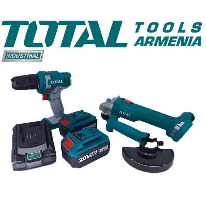 TotalTools - Անկյունային Հղկող Մեքենա և Գայլիկոնիչ (դռել) 20 Վ / 4 Ա - TCKLI20157 - Պտուտակադարձիչներ