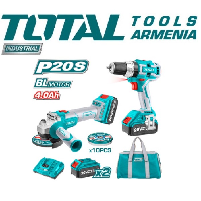 TotalTools - Անկյունային Հղկող Մեքենա և պտուտակադարձիչ 20 վ/4 Ա - TCKLI6015 - Պտուտակադարձիչներ